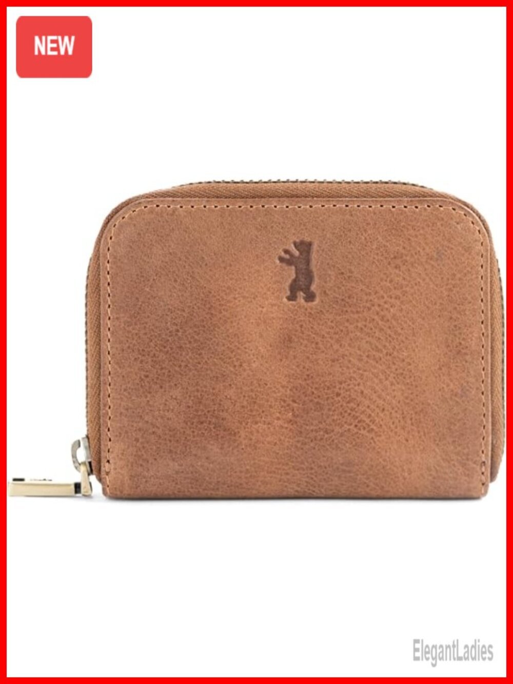 Genuine Buffalo Leather Mini Bifold Wallet with RFID Blocking, Coin Pocket,